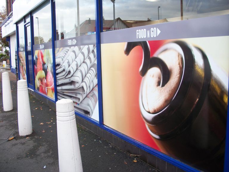 Food n go retail grocery window graphics