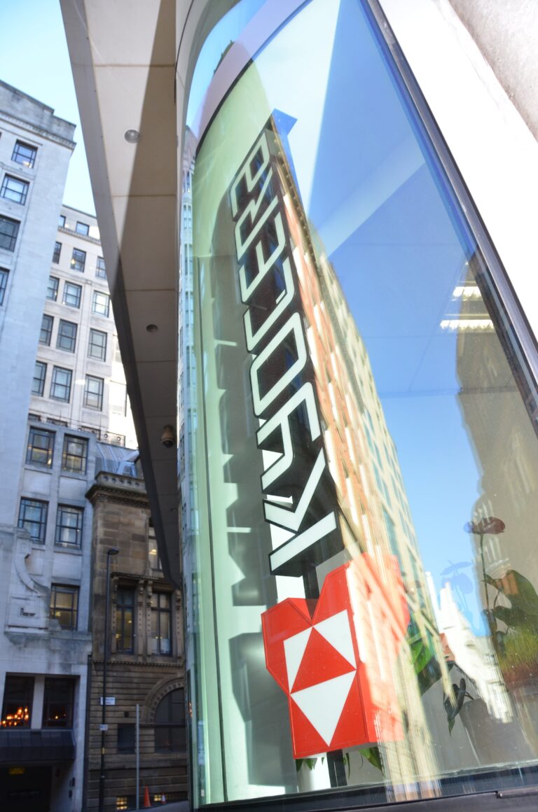 KYOCERA corporate built up powder coated letters with face illumination