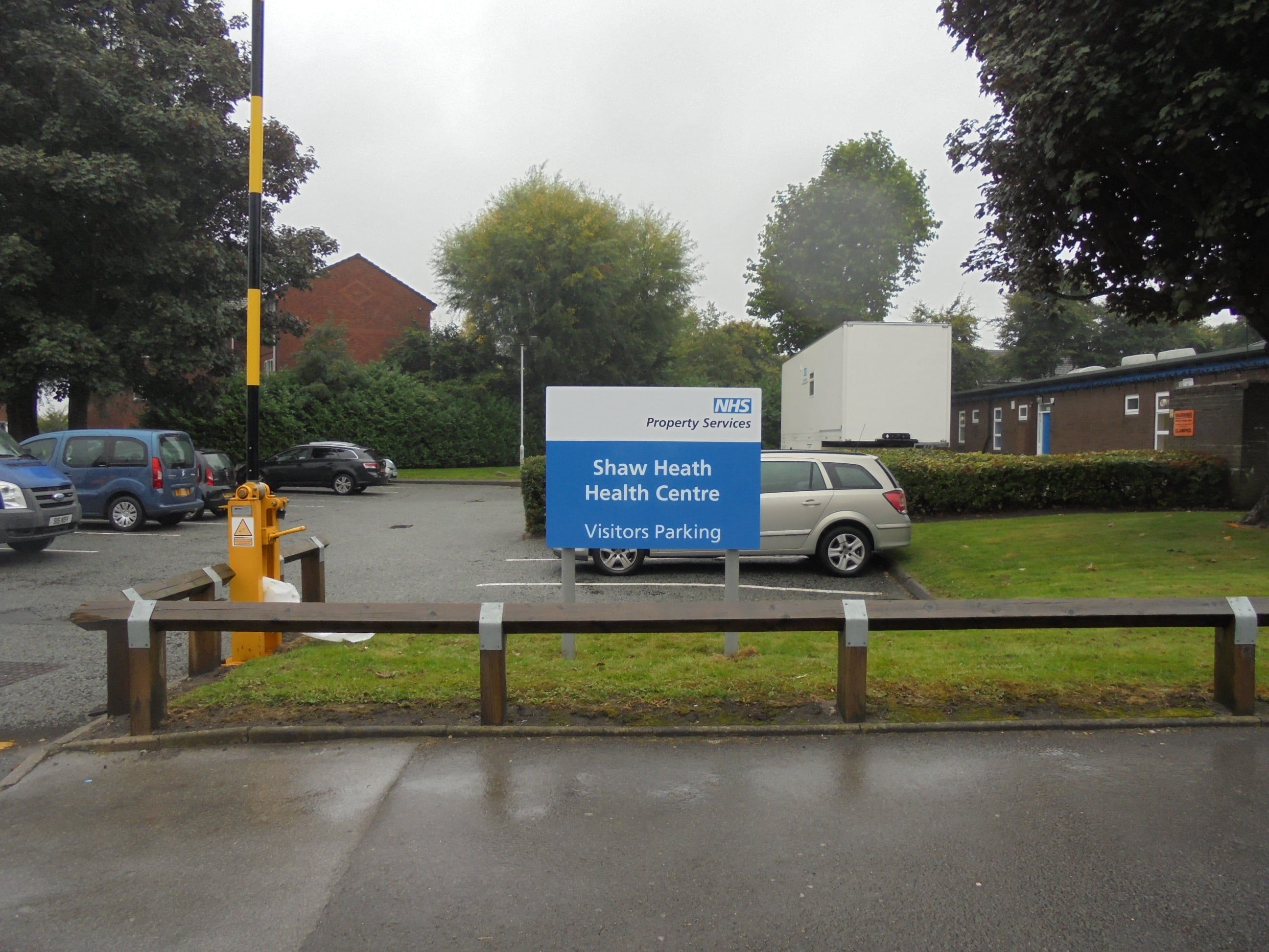 NHS health sector panel and channel post sign