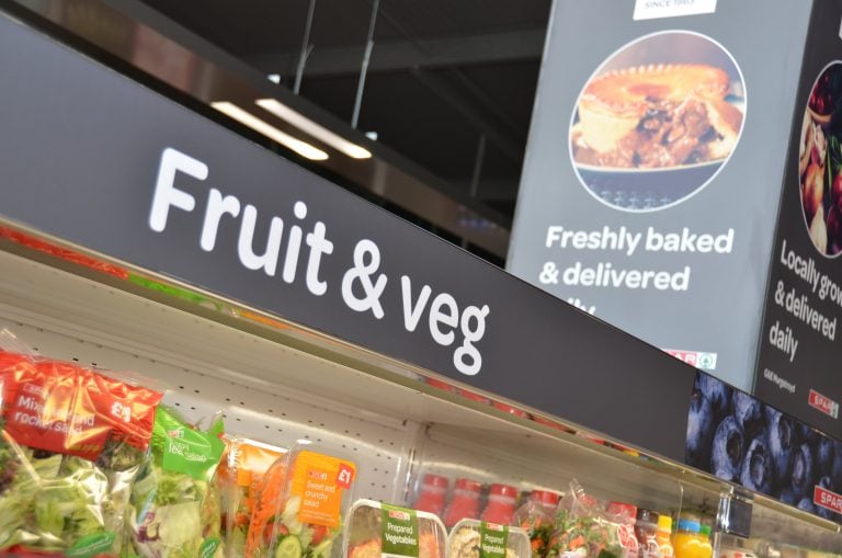 Retail grocery Full colour printed fruit & veg graphics
