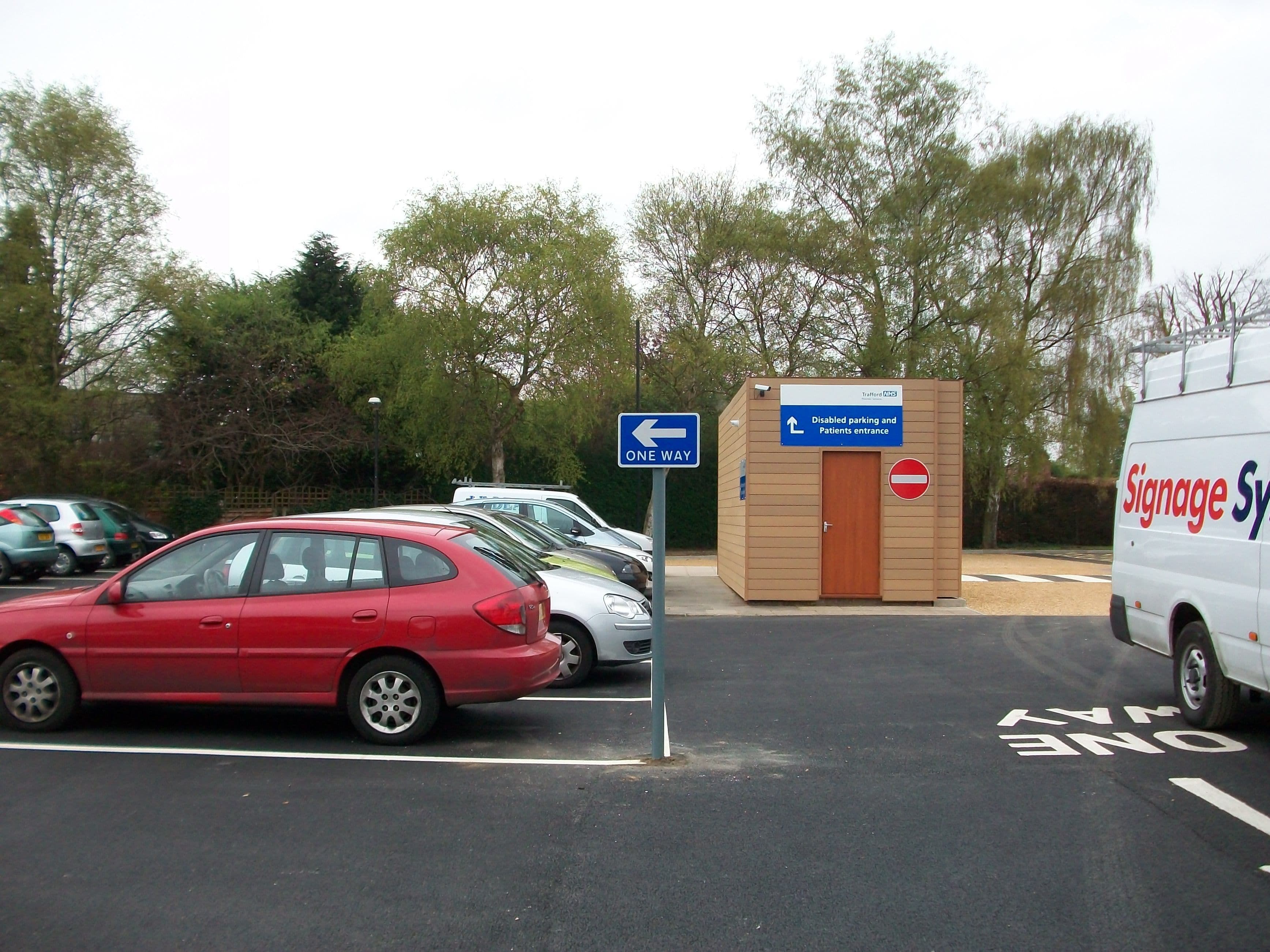 Trafford NHS health sector car park signs