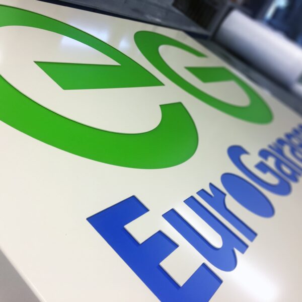 Euro Garages Sign During Manufacture