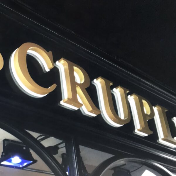 Scruples Built Up Lettering